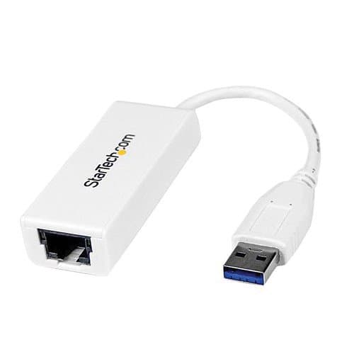 StarTech USB 3.0 to Gigabit Ethernet NIC Network Adapter (White)