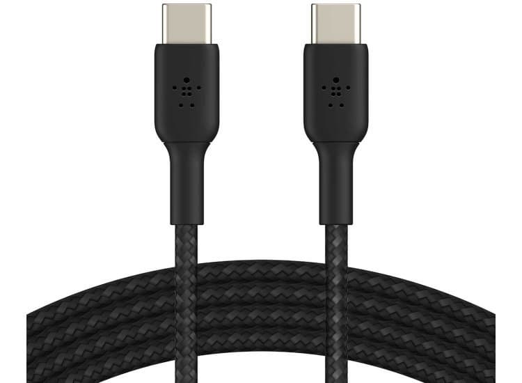 Belkin BoostCharge 3.3-Feet USB-C to USB-C Cable Braided, Black