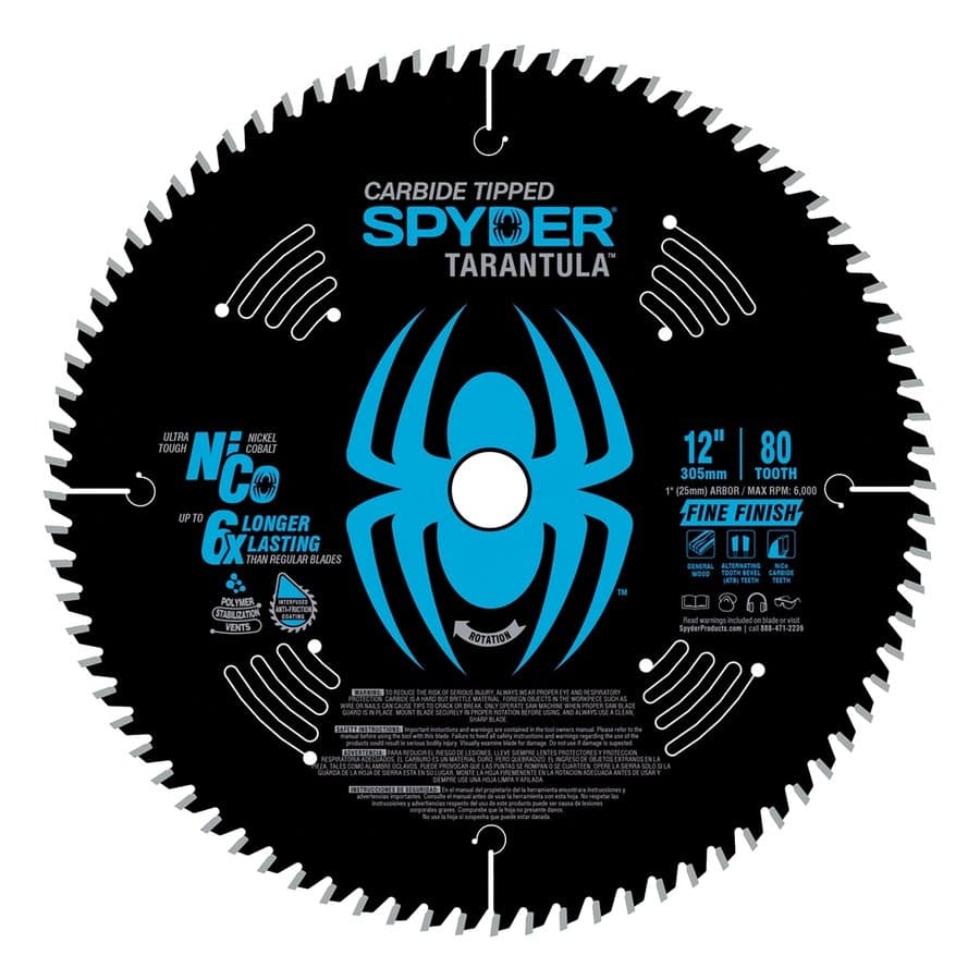 DEWALT Large Diameter Saw Blades 12-in 80 -Tooth Fine Finish Tungsten carbide-tipped steel Miter saw blade Individual