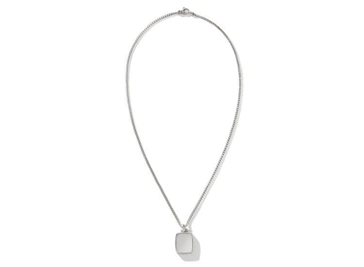 John Hardy Tag Pendant Necklace, 1.7mm, Sterling Silver