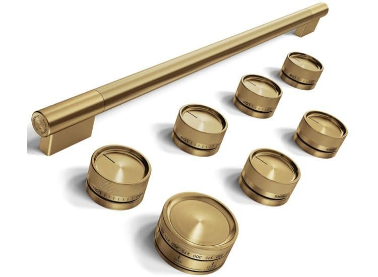 KitchenAid Handle and Knob Hardware Accessory Kit for 36-Inch Commercial-Style Dual Fuel Range, Brass