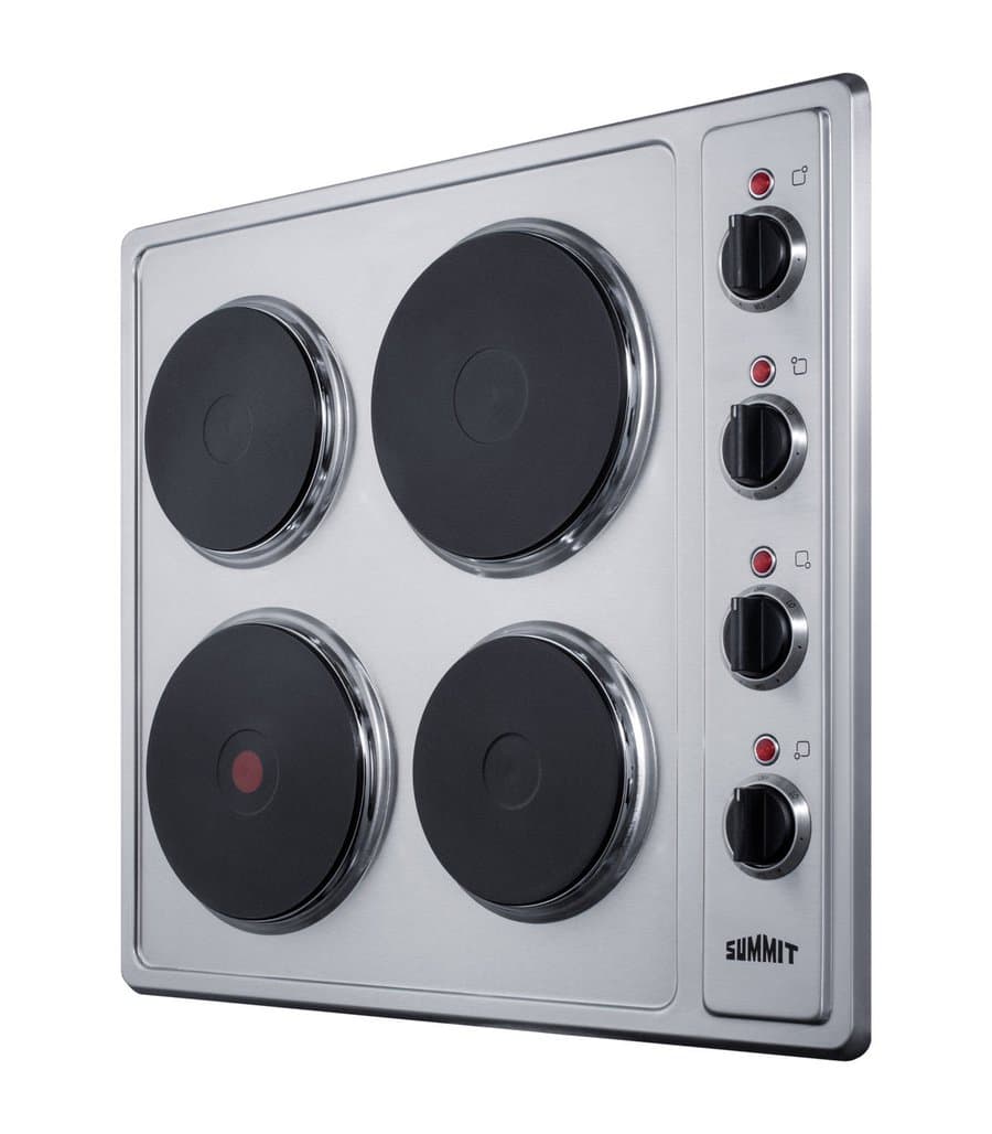 Summit Appliance 22" Stainless Steel Electric Cooktop CSD4B24