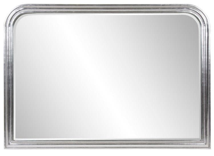Howard Elliott The French Philippe Mantel Mirror, Bright Silver Leaf Finish
