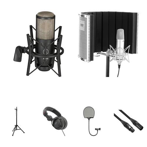 AKG P220 Large-Diaphragm Cardioid Condenser Microphone (Black)