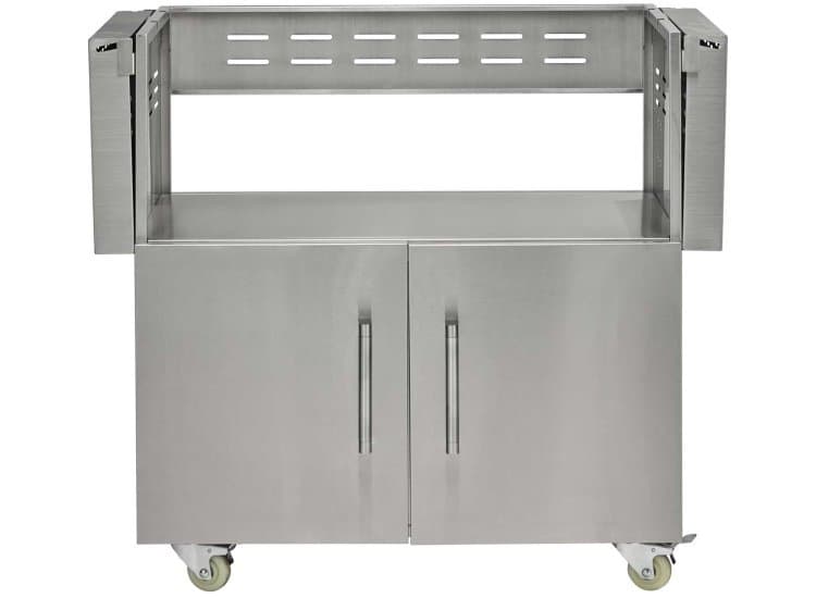 Coyote Charcoal Grill Cart 36-Inch, Stainless Steel
