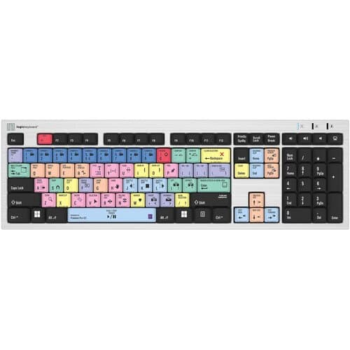 Logickeyboard Adobe Premiere Pro CC American English Slim Line Keyboard (Silver)