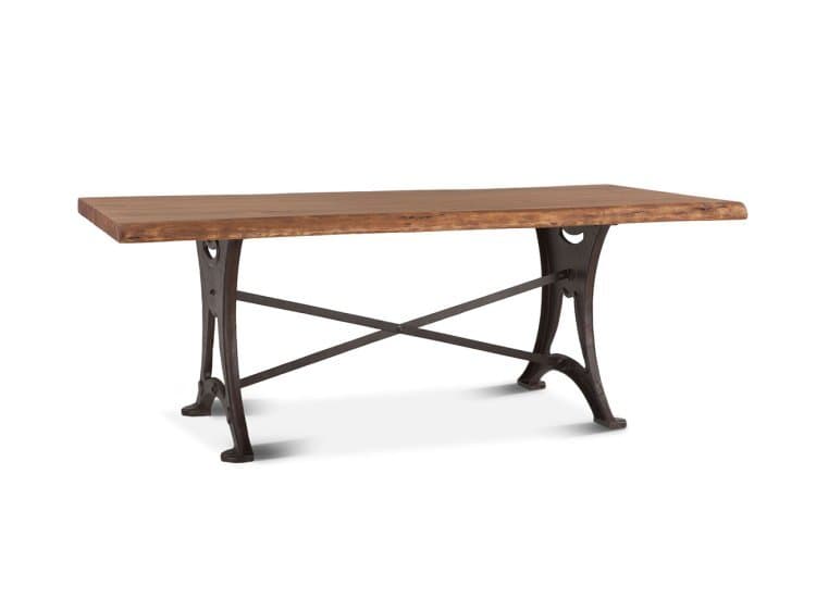 Home Trends & Design Organic Forge 106" Raw Walnut Dining Table