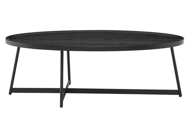 Euro Style Niklaus Black Ash 47" Oval Coffee Table