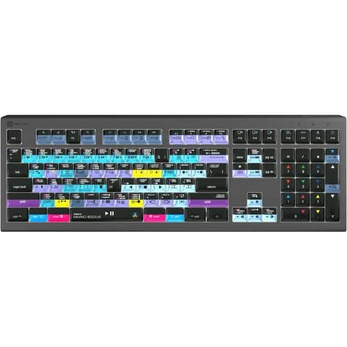 Logickeyboard ASTRA 2 Backlit Keyboard for DaVinci Resolve 18 and 19 (Mac, US English)
