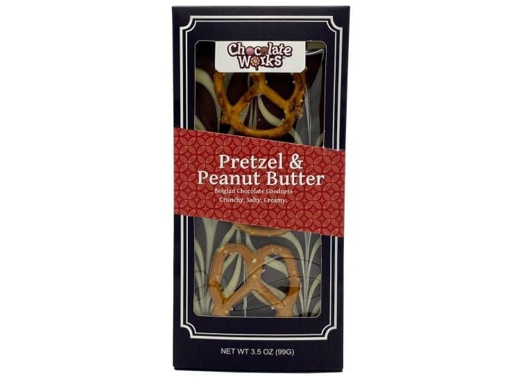 Chocolate Works 3.5 oz. Pretzel & Peanut Butter Chocolate Bar