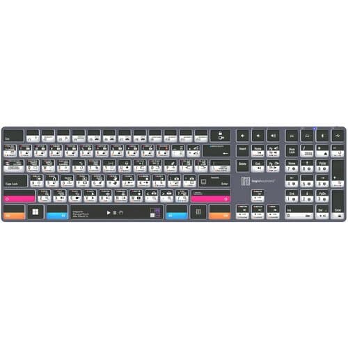 Logickeyboard Adobe Premiere Pro & After Effects TITAN Wireless Backlit US English Keyboard for Windows