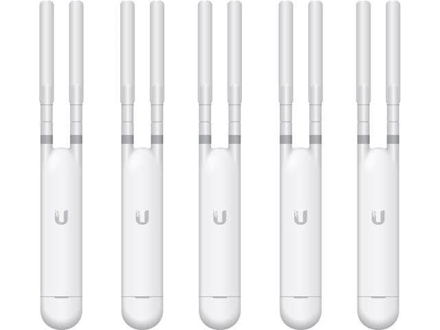 5 Pack, Ubiquiti AC Mesh, Compact Indoor/Outdoor WiFi 5 Access Point with 4 Spatial Streams (UAP-AC-M)