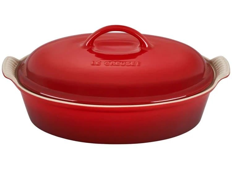 Le Creuset Heritage 4 Quart Cerise Oval Casserole