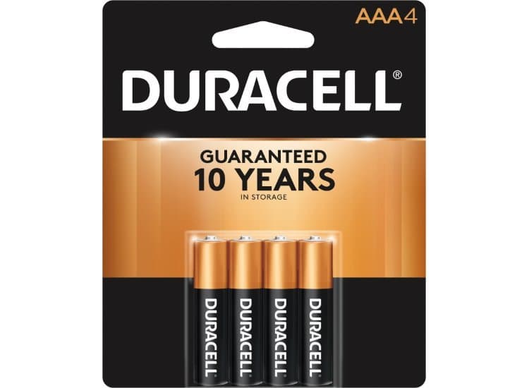 Duracell Coppertop AAA Alkaline Battery 4 Pack