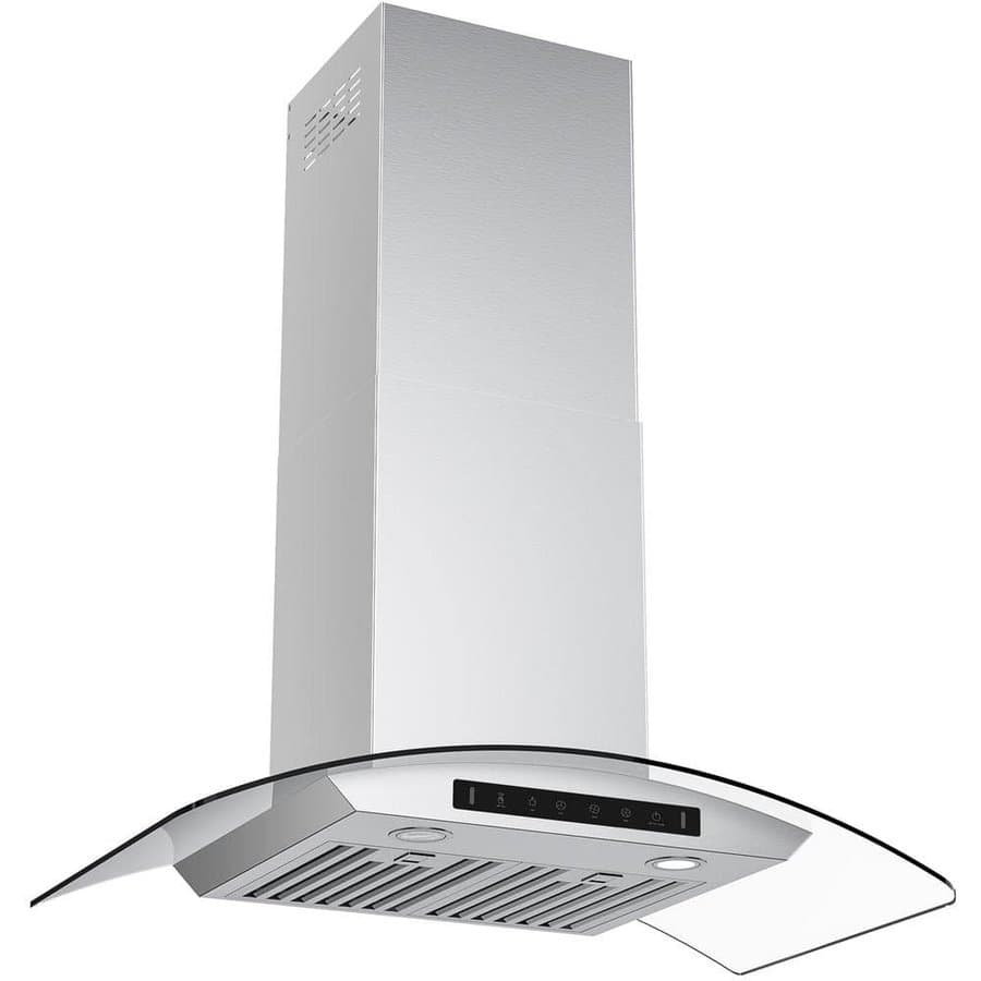 30 in. 900 CFM Ducted Wall Mount Range Hood Tempered Glass in Stainless Steel with Intelligent Gesture Sensing