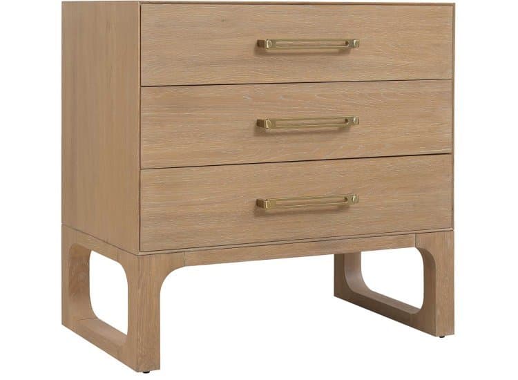 Hooker Furniture Banyon Bay Nightstand with Three Drawers, Desert Oak