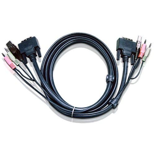 ATEN 2L-7D03UD USB DVI-D Dual Link KVM Cable (10')