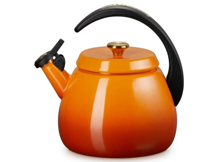 Le Creuset Cloche Kettle, Persimmon with Gold Knob