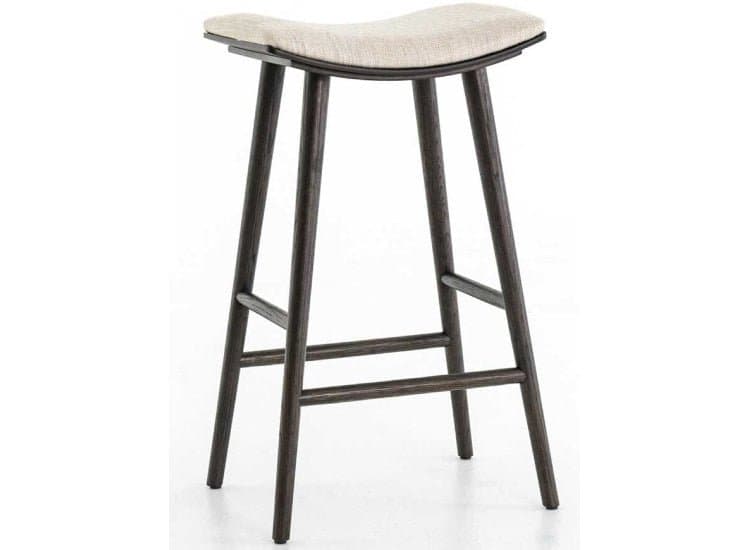 Four Hands Union Bar Stool, Essence Natural And Light Carbon Ash