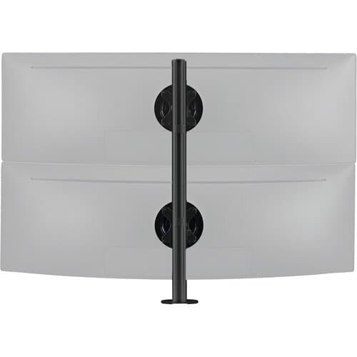 Atdec Heavy-Duty Dual-Monitor Vertical Stack Desktop Mount (Black)