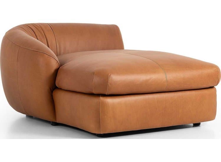 Four Hands Saldana Right Arm Facing Chaise Sectional, Lorento Cognac Leather