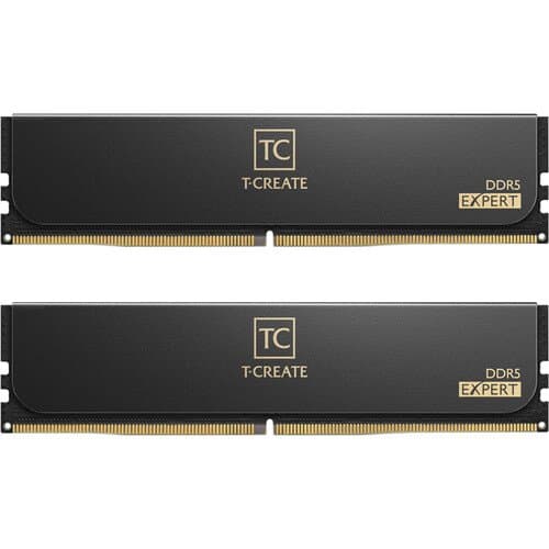 TEAMGROUP 128GB T-Create Expert DDR5 6400 MHz UDIMM Memory Kit (2 x 64GB, Black)