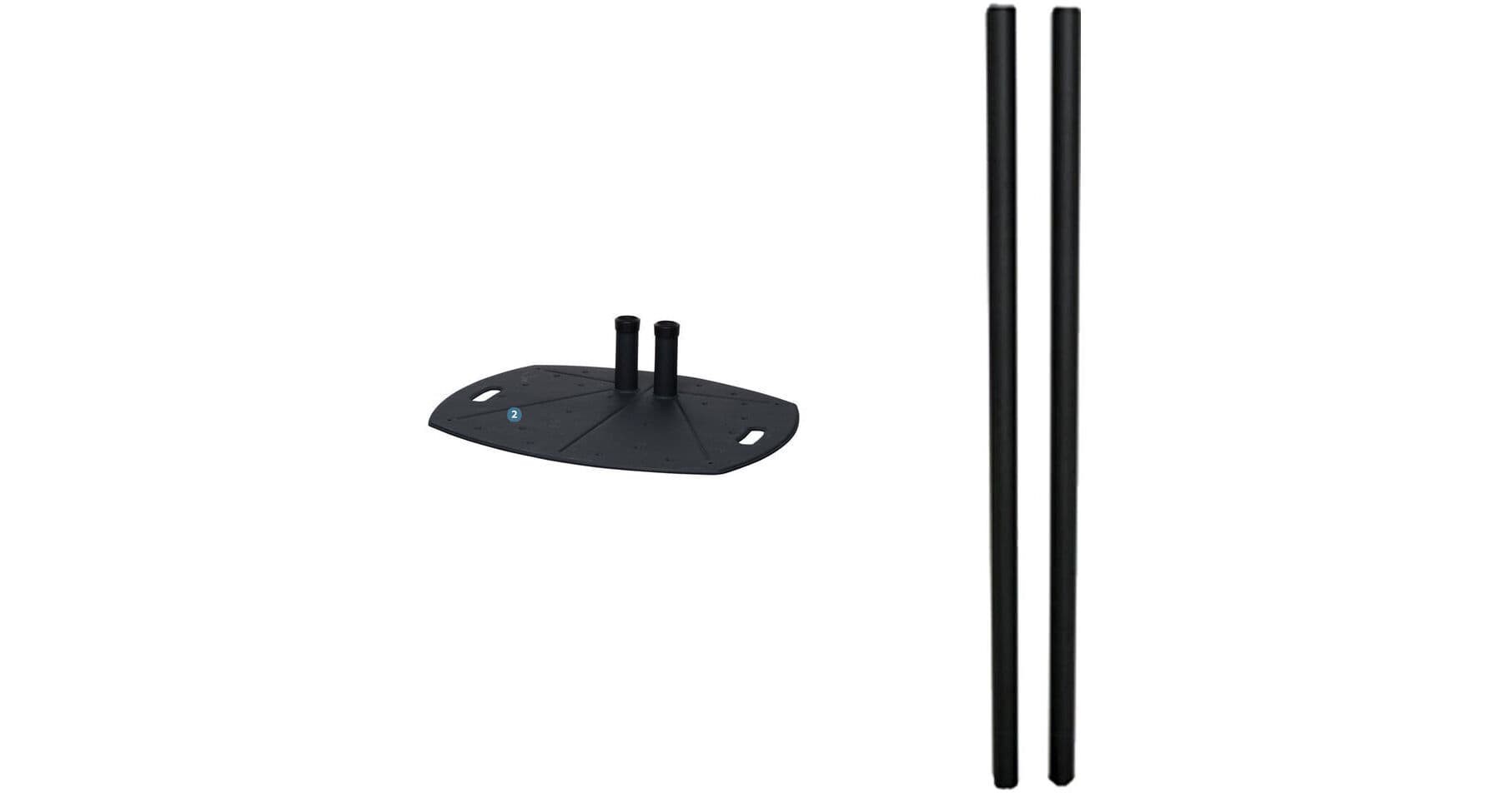 Premier Mounts TL Base with PSD-HDCA Adapter and T72B Extra Dual Poles, 72" Kit (Black)