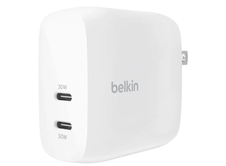Belkin BoostCharge Pro USB-C Wall Charger with PPS 60W, White