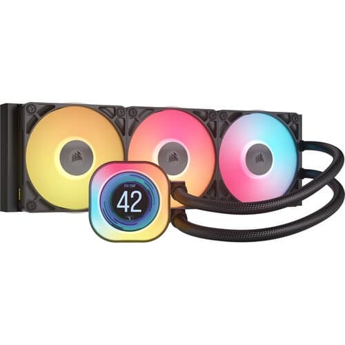 CORSAIR iCUE LINK TITAN RX LCD 360mm AIO Liquid CPU Cooler (Black)