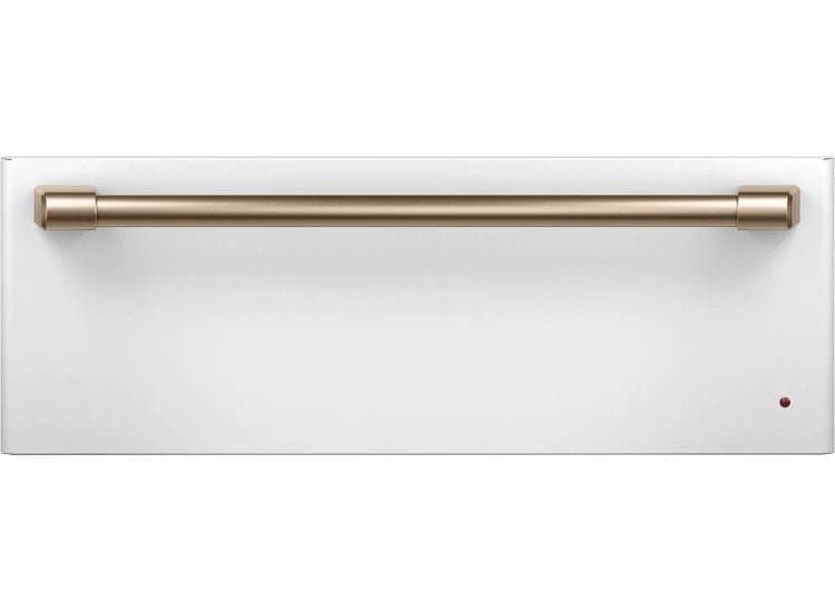 Cafe ADA 30" Matte White With Brushed Bronze Warming Drawer