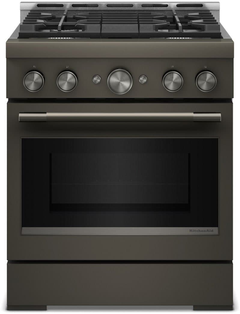 KitchenAid 30" Gas Range Black