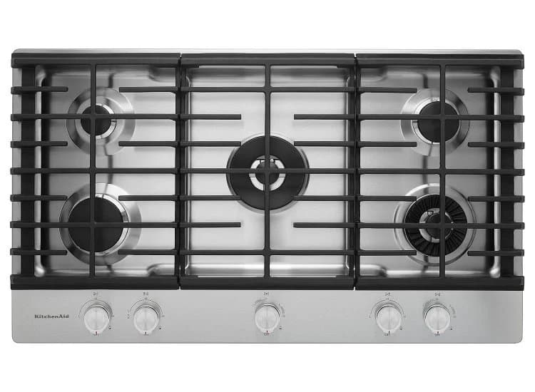 KitchenAid 36" Gas Cooktop Stainless Steel