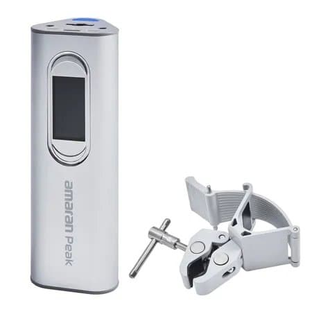 amaran Peak Battery Grip, Bundle with Crab-Shaped Light Stand Clamp, Silver