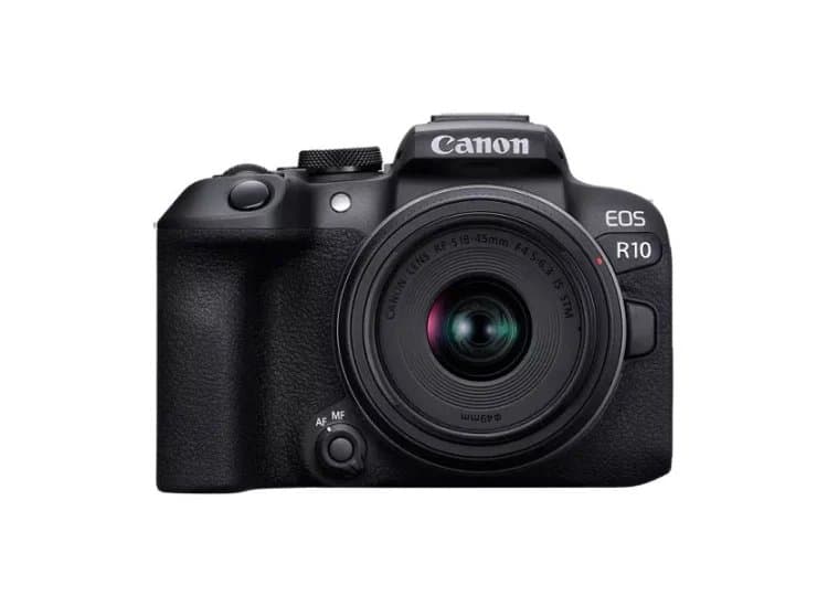 Canon EOS R10 Mirrorless Camera With RF-S18-45mm F4.5-6.3 IS STM Lens Black