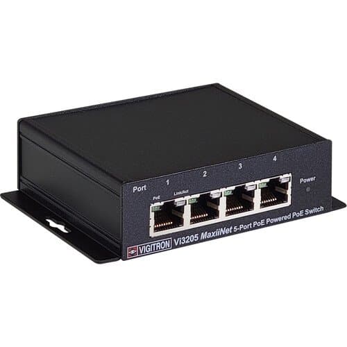 Vigitron MaxiiNet Vi3205 5-Port Gigabit PoE Compliant Switch with Extended Coax Uplink