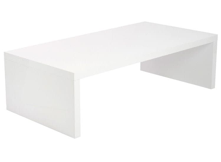 Euro Style Abby High Gloss White 48" Coffee Table