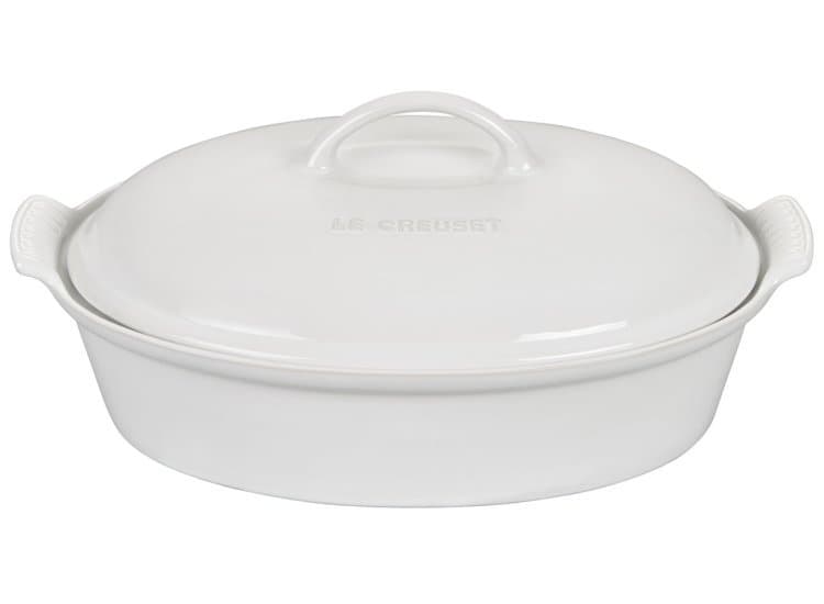 Le Creuset Heritage 4 Quart White Oval Casserole
