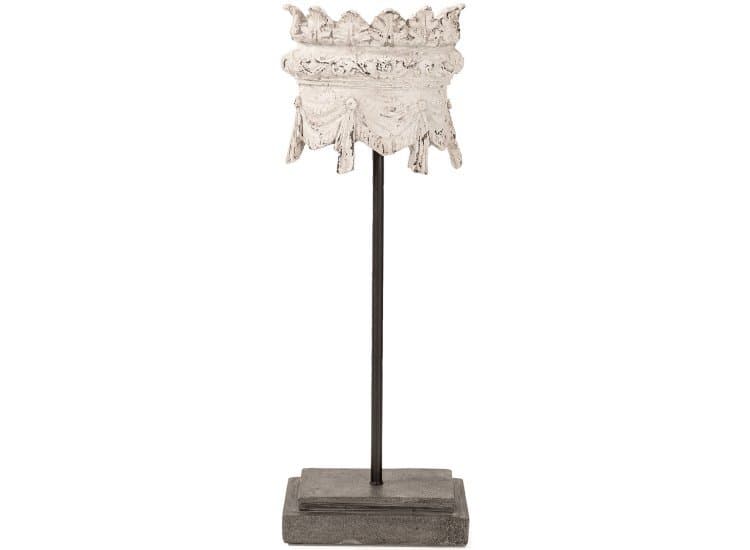 Howard Elliott Artefatto I Column Sculpture, Distressed White