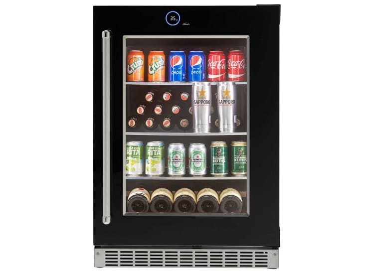 Danby Silhouette 5 Cu. Ft. Built-in Beverage Center Right-Hinge 24-Inch Wide, Black Frame