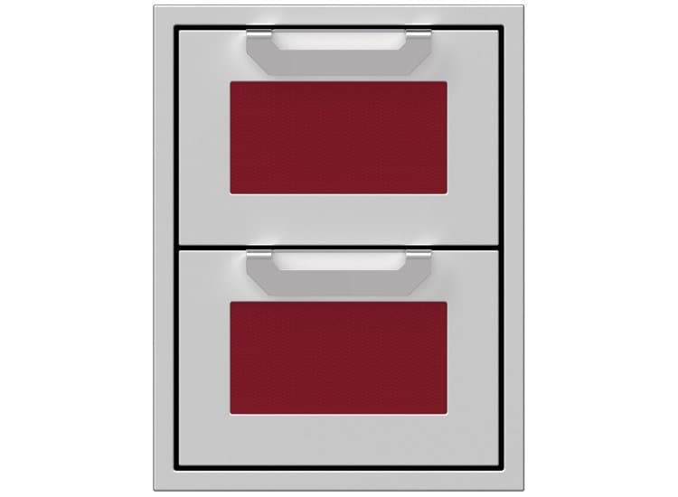 Hestan 16-Inch Outdoor Double Storage Drawers, Tin Roof