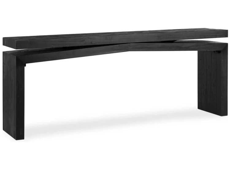 Four Hands Matthes Console Table-Size 79" -, Aged Black Pine