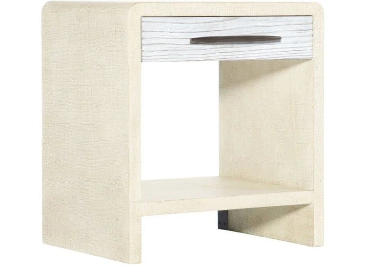 Hooker Furniture Bedroom Cascade One-Drawer Nightstand in Pebble Beach | Chalk