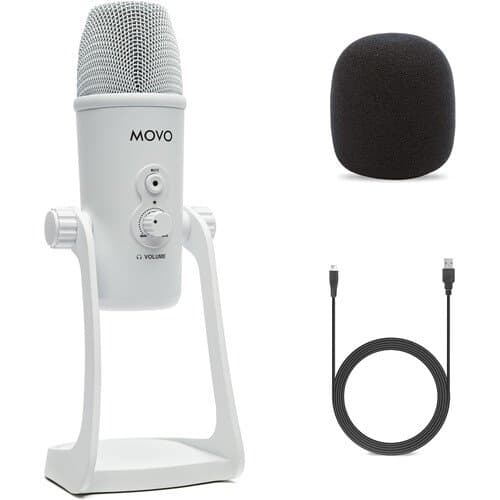 Movo Photo UM700W Multipattern USB Condenser Microphone (White)