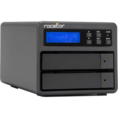 Rocstor Rocpro U33 Desktop 28TB 2-Bay USB-C RAID Array (2 x 14TB HDDs)
