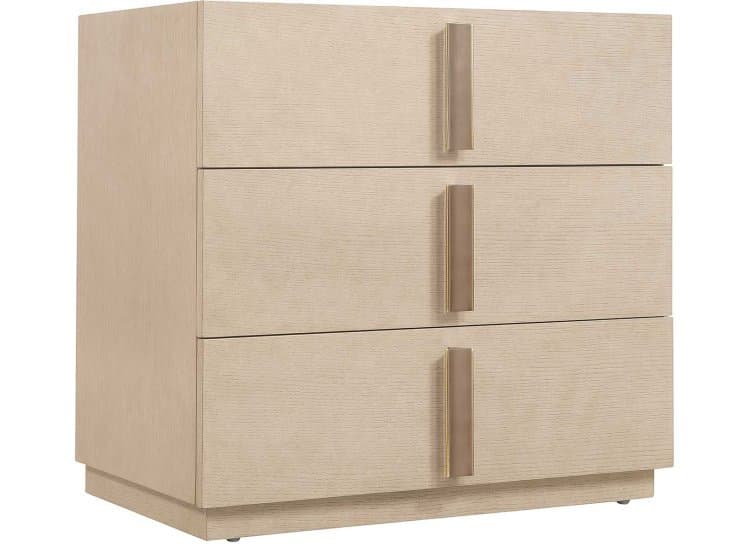 Hooker Furniture Bedroom Westwood Three-Drawer Nightstand, Limestone