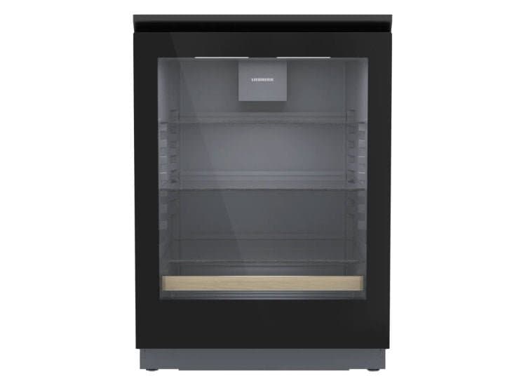Liebherr 4.8 Cu. Ft. Fully Integrated Undercounter Beverage Refrigerator 24-Inch Wide, Black Glass