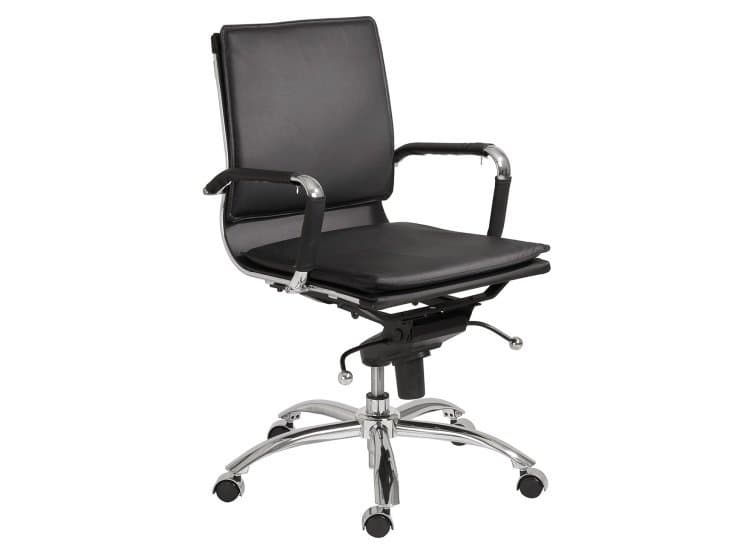 Euro Style Gunar Black Pro Low Back Office Chair
