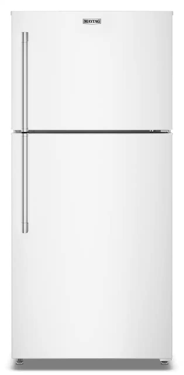 Maytag 19 Cu. Ft. Top-Freezer Refrigerator with Garage Mode 30-Inch Wide, White-MRTX5119SW
