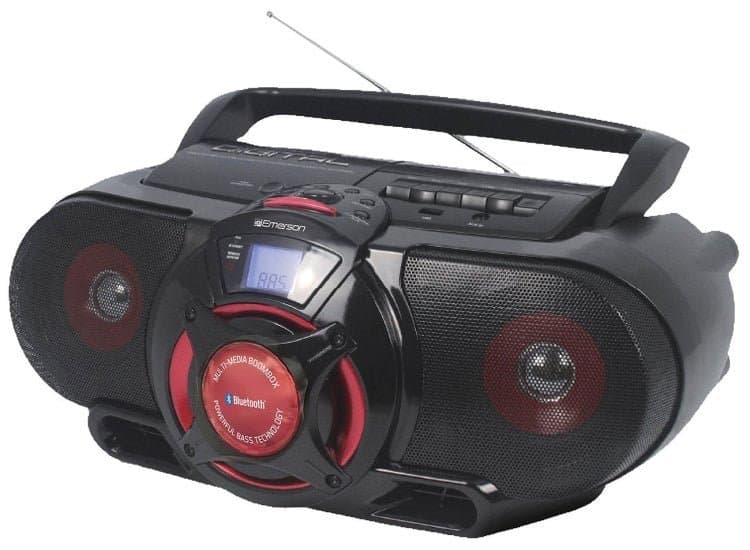 Emerson Bluetooth CD/Radio Boom Box, Black Finish