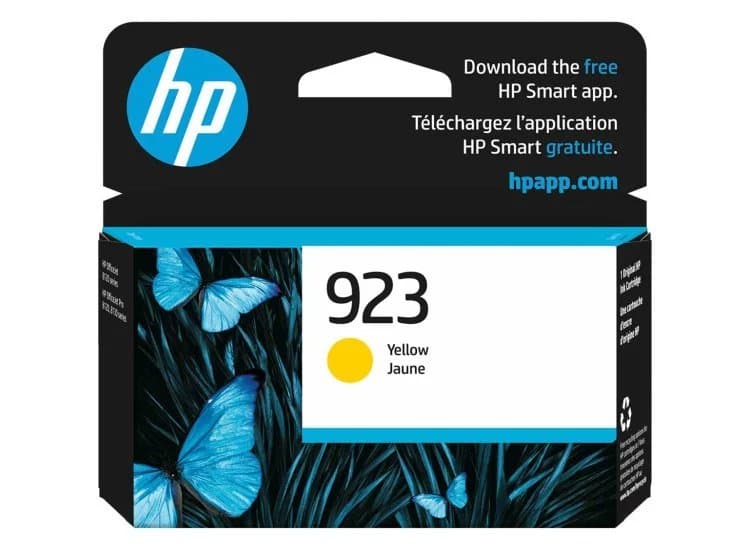 HP 923 Yellow Original Ink Cartridge, Yellow